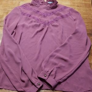 Berry colored blouse victorian style